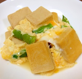 高野豆腐の卵とじ